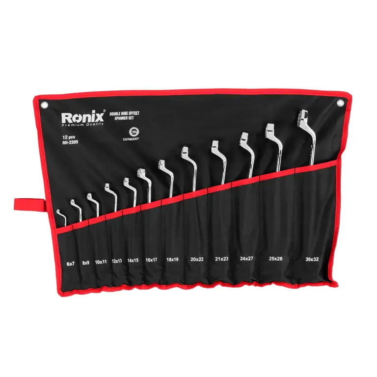 ست ۱۲ عددی آچار دو سر رینگ رونیکس مدل RH-2305 به همراه کیف ن